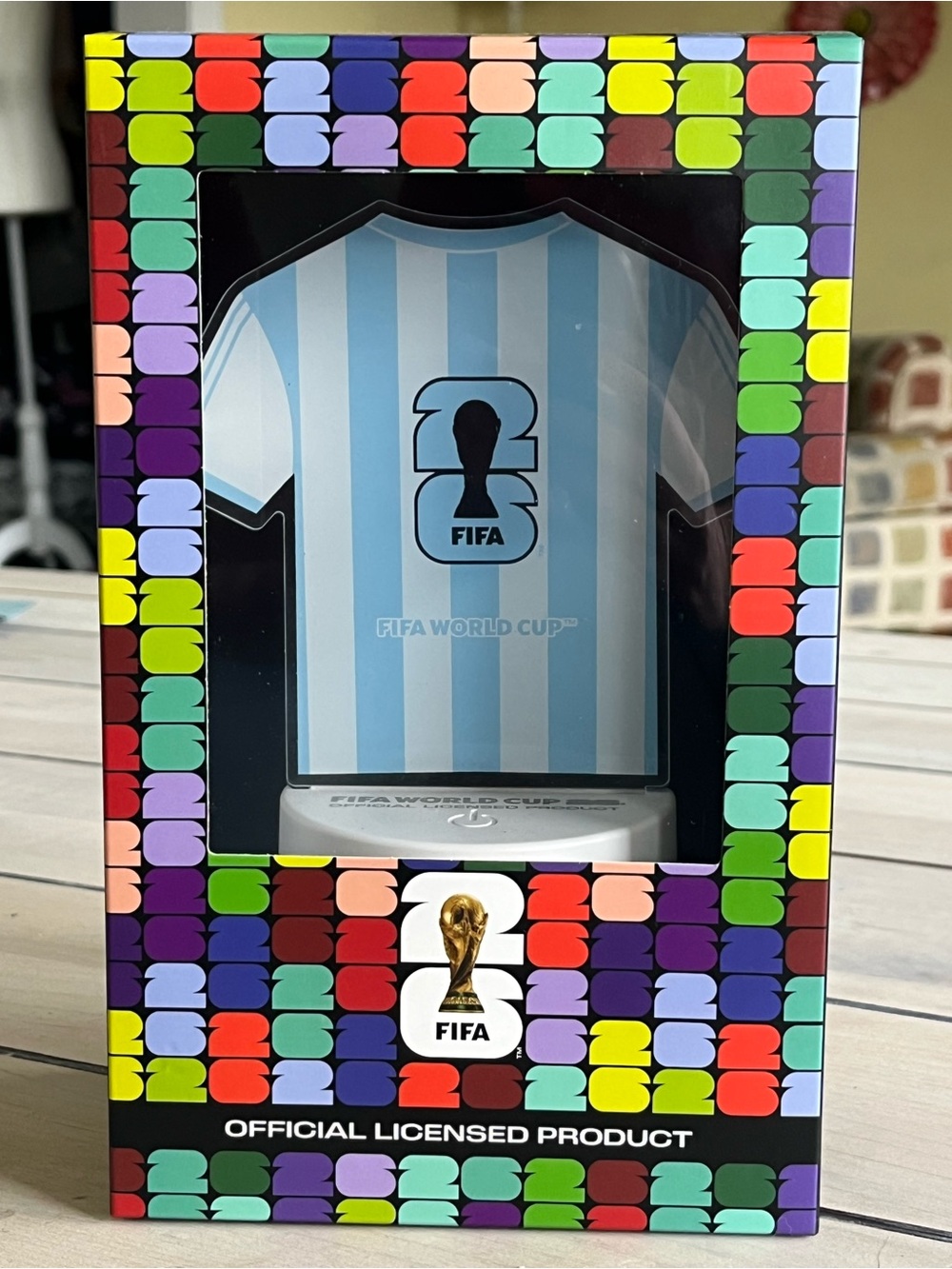 Argentina FIFA World Cup 2026 LED Acrylic Table Lamp - Argentina Jersey